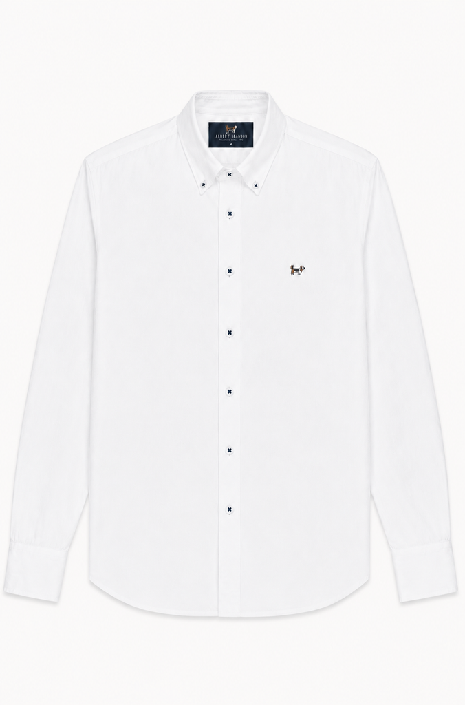 Camisa Oxford Liso Blanco