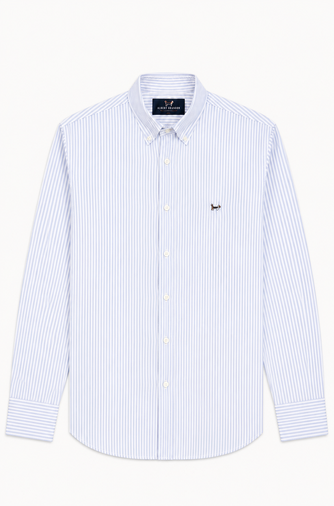 Camisa Raya Oxford Suavizada Celeste.