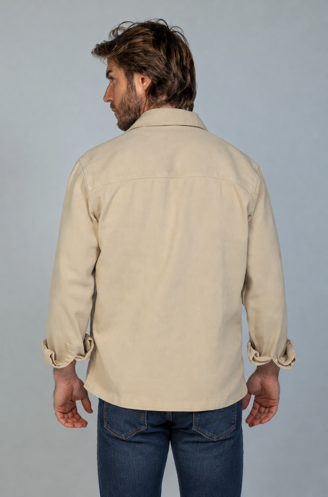 Sobrecamisa Tintada doble bolsillo Beige