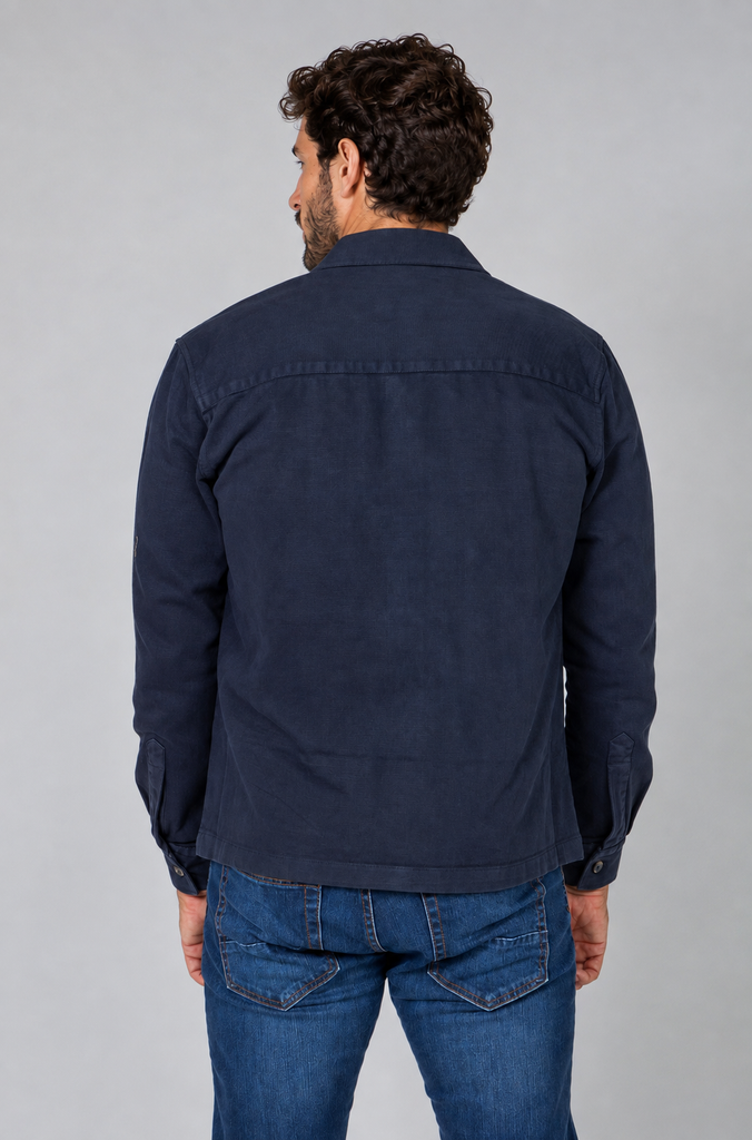 Sobrecamisa Sarga Tintada Marino