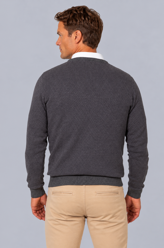 Jersey estructura combinado gris malva