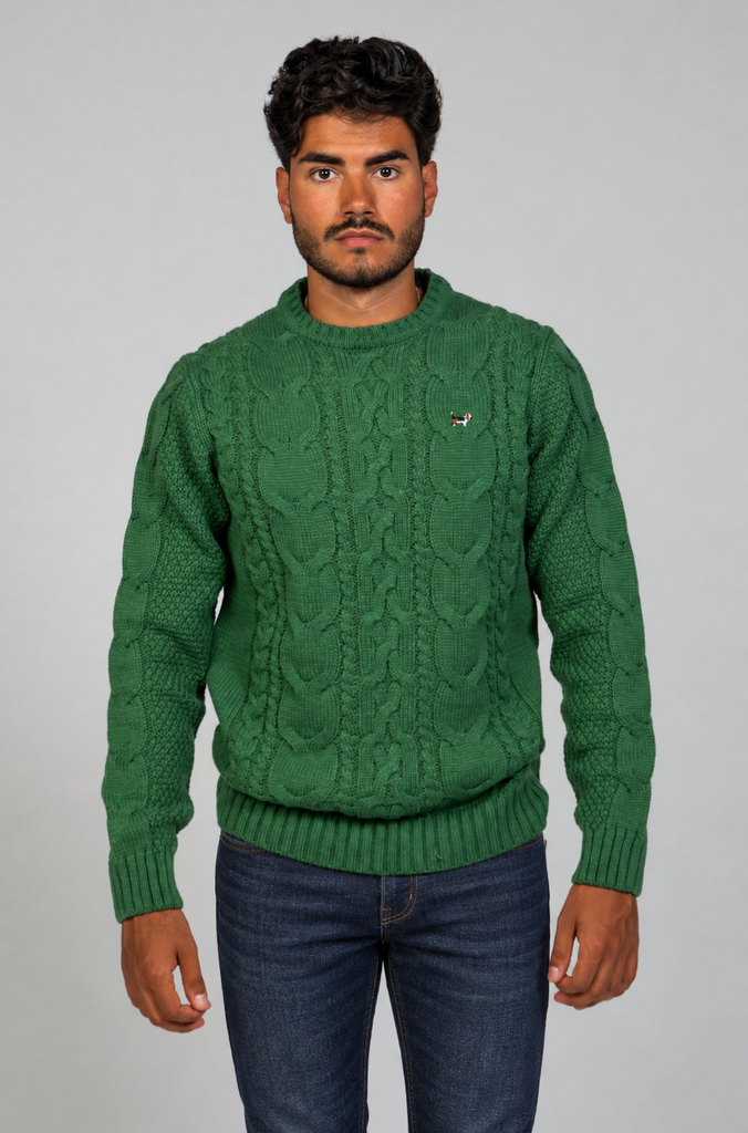 Jersey Ochos Trenzados Verde medio