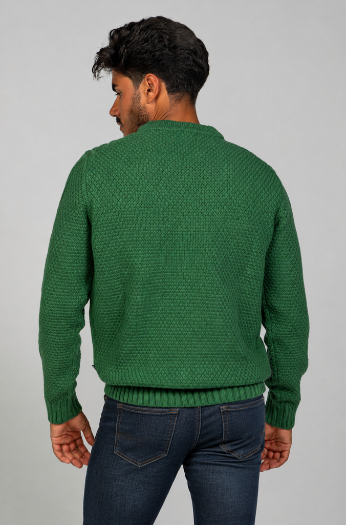 Jersey Ochos Trenzados Verde medio