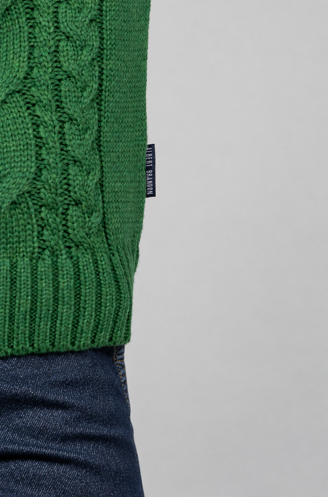 Jersey Ochos Trenzados Verde medio