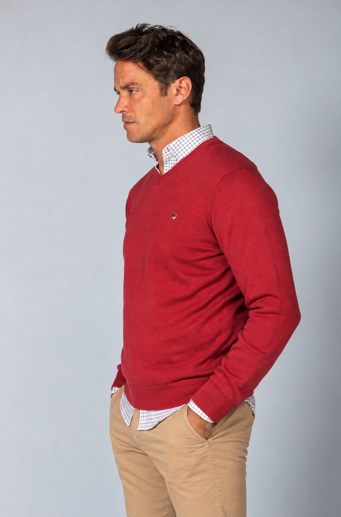 Jersey Básico cuello pico coral