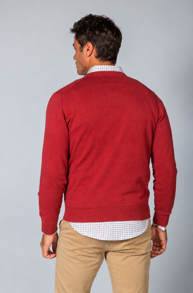 Jersey Básico cuello pico coral