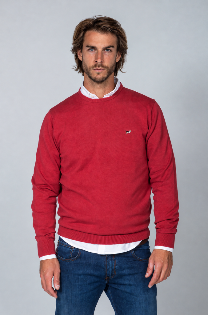 Jersey básico Cuello Caja Coral