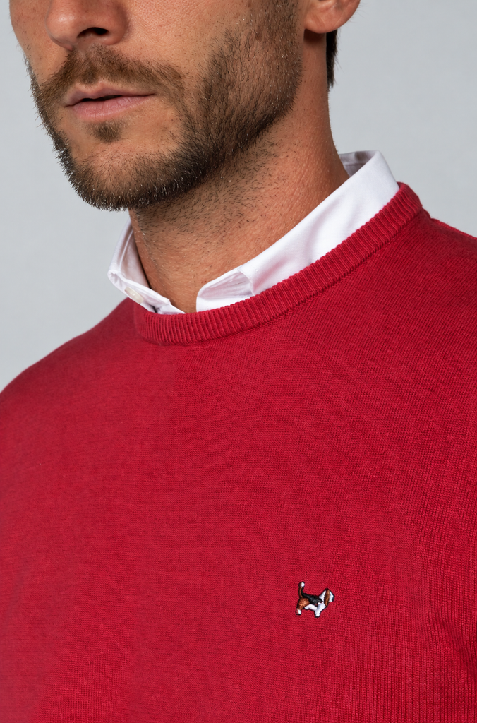 Jersey básico Cuello Caja Coral