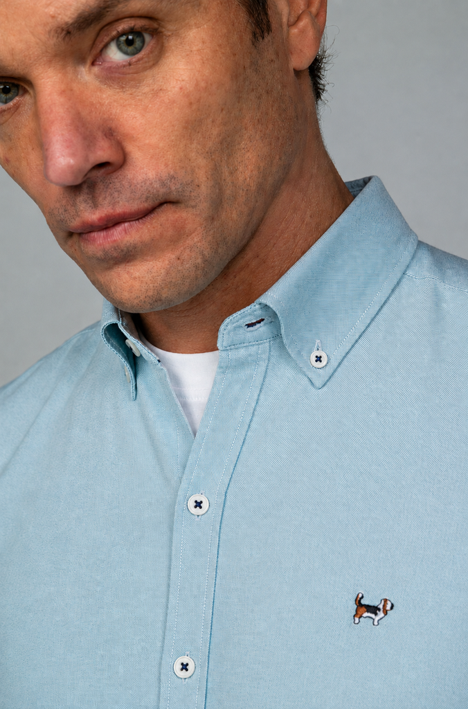 Camisa Oxford Liso Verde Claro