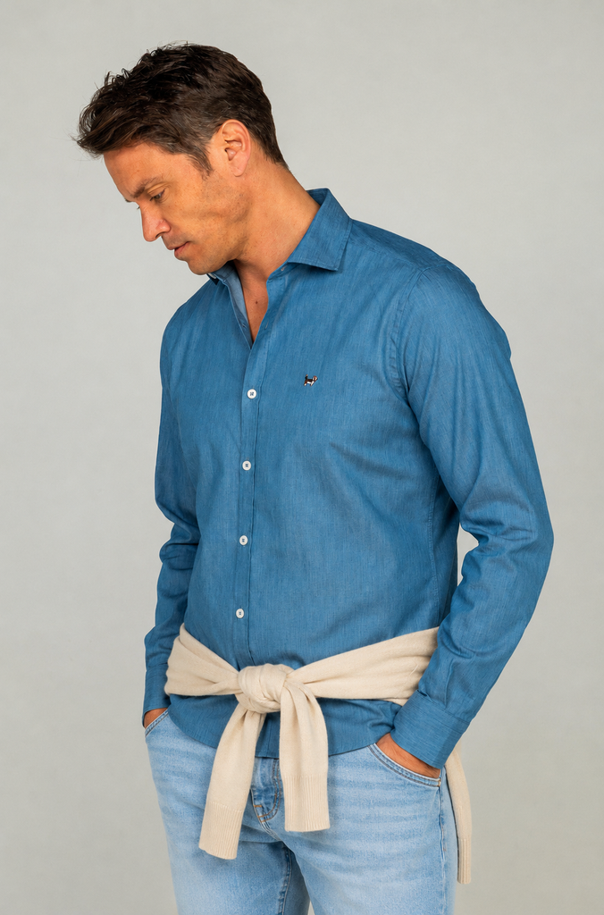 Camisa Denim Fake Indigo