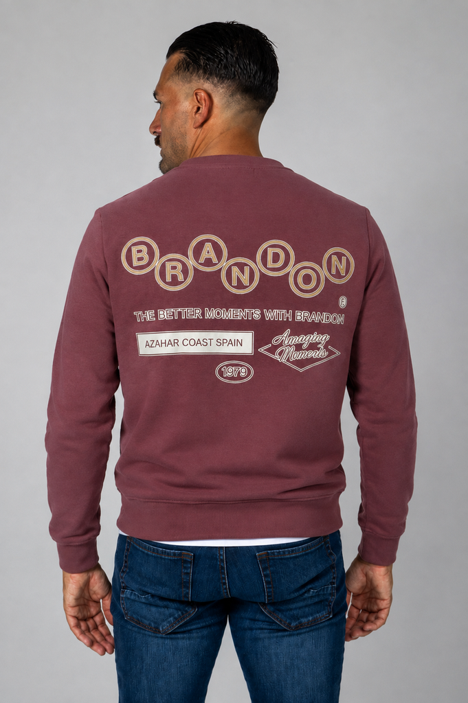 Sudadera Brandon exclusive burdeos