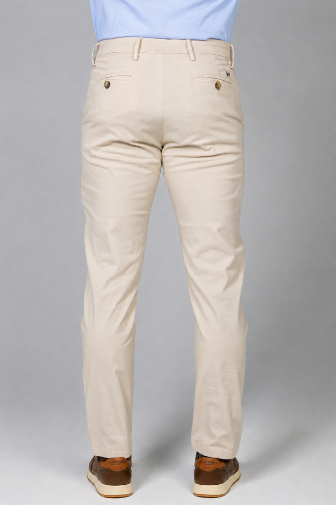 Pantalón Chino Elástico Regular Piedra