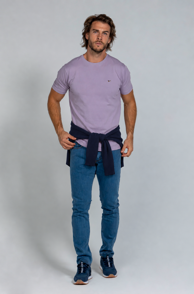 Pack camisetas básicas blanca y malva