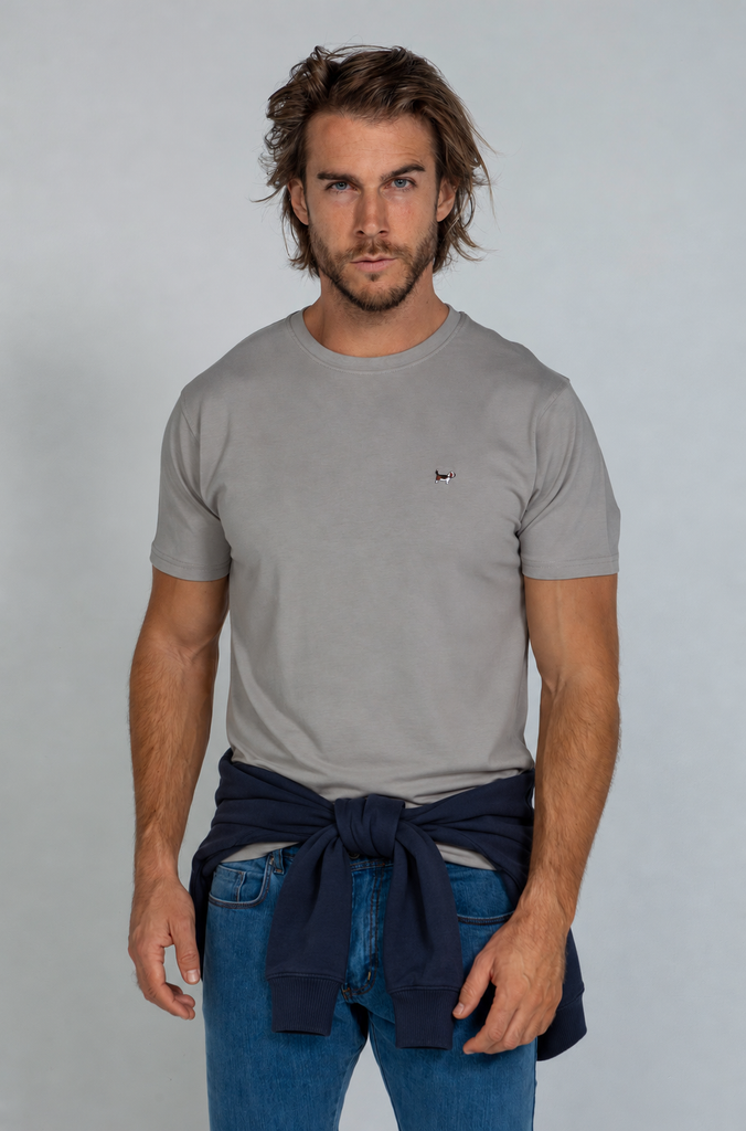 Camiseta Básica Brandon Gris Medio