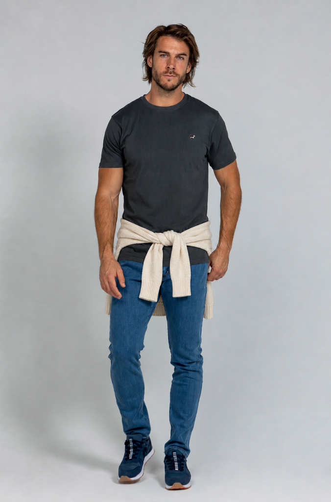 Camiseta Básica Brandon Gris Plomo