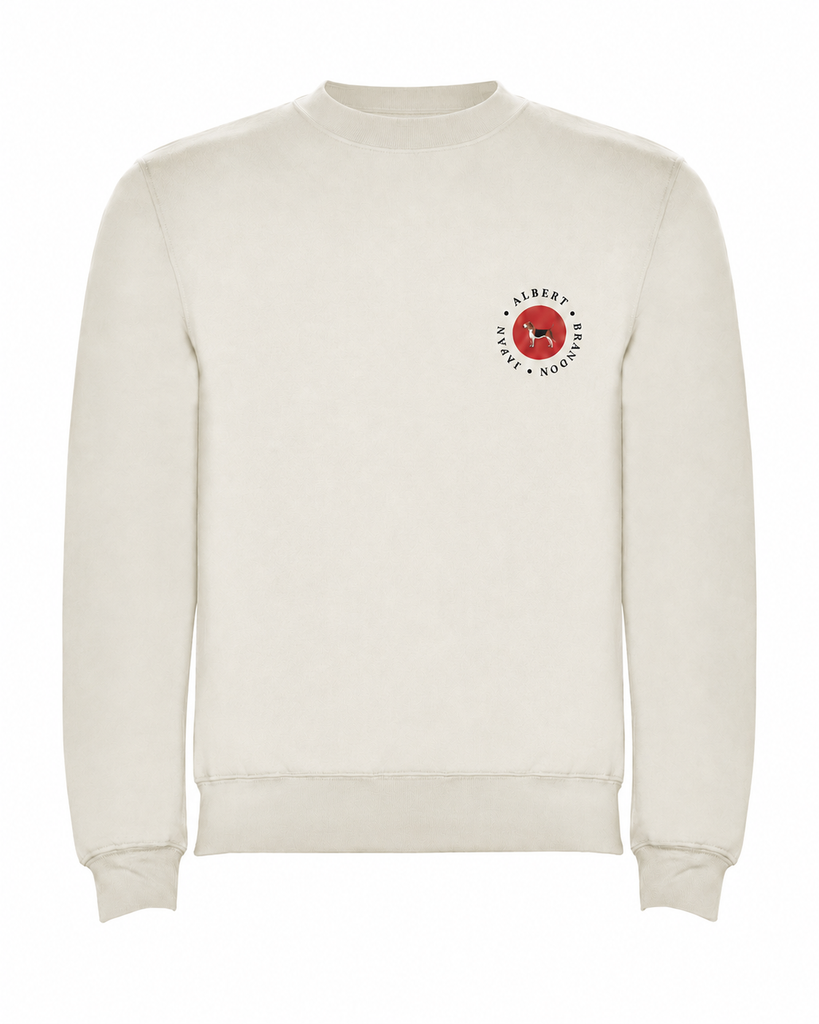Sudadera Japan studios blanco roto.
