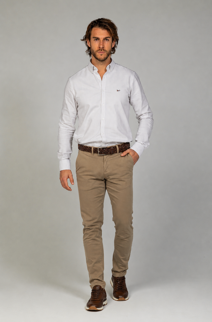 Camisa Raya Oxford Suavizada Piedra