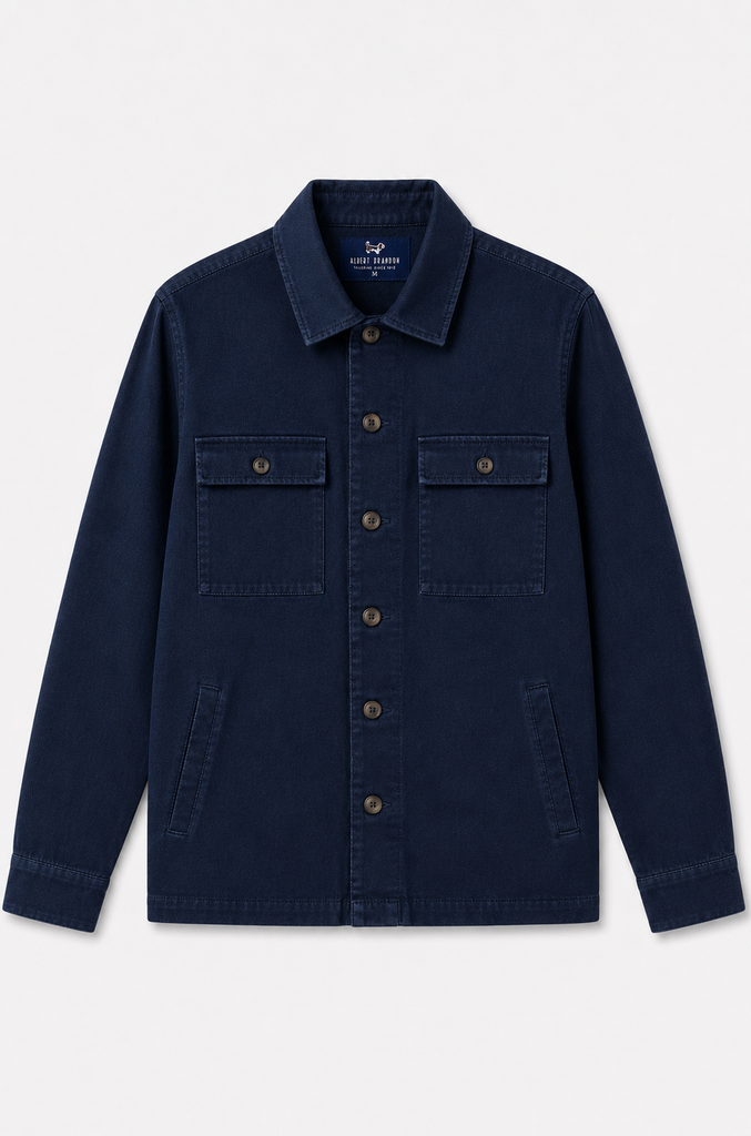 Sobrecamisa Sarga Tintada Marino
