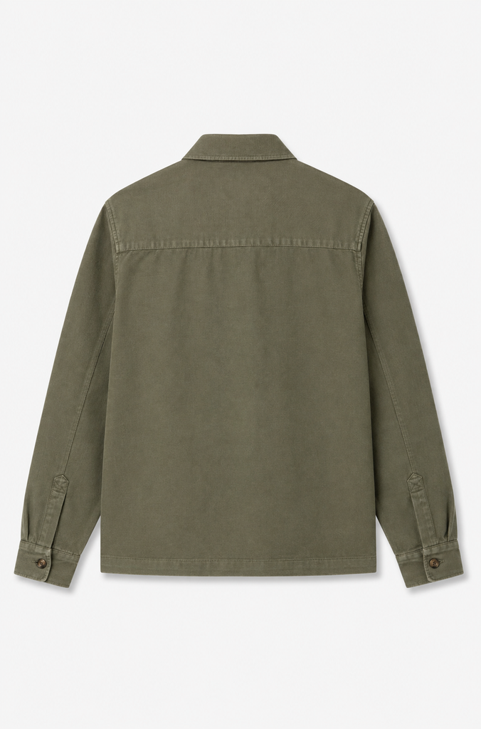 Sobrecamisa Sarga Tintada Verde