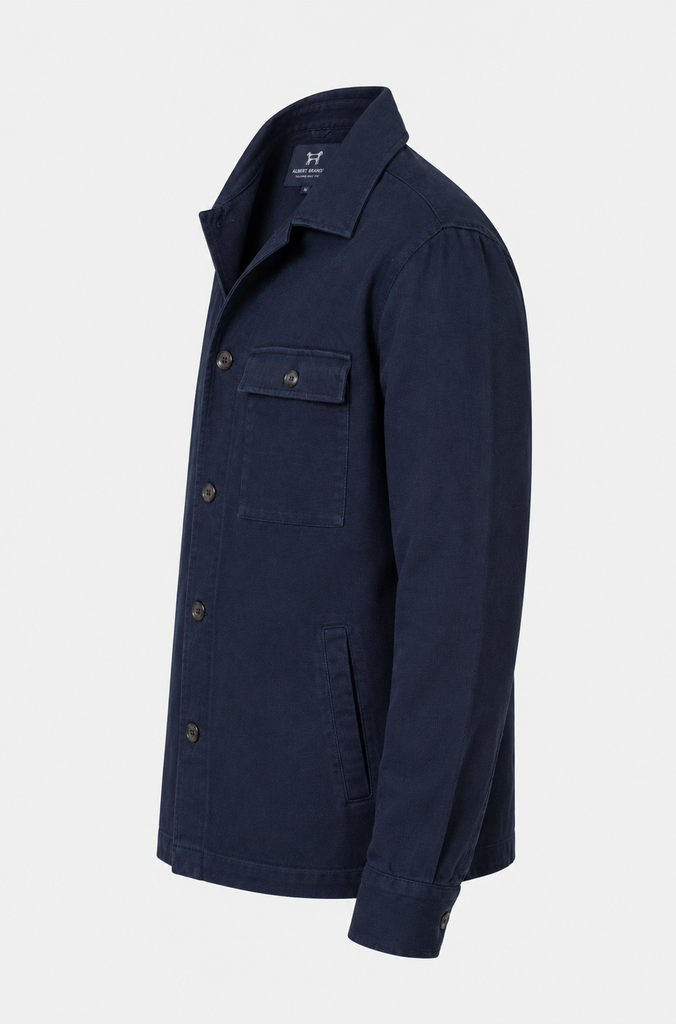 Sobrecamisa Sarga Tintada Marino