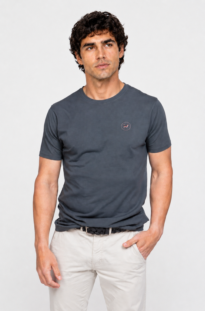Camiseta desgastada brandon creative gris oscuro