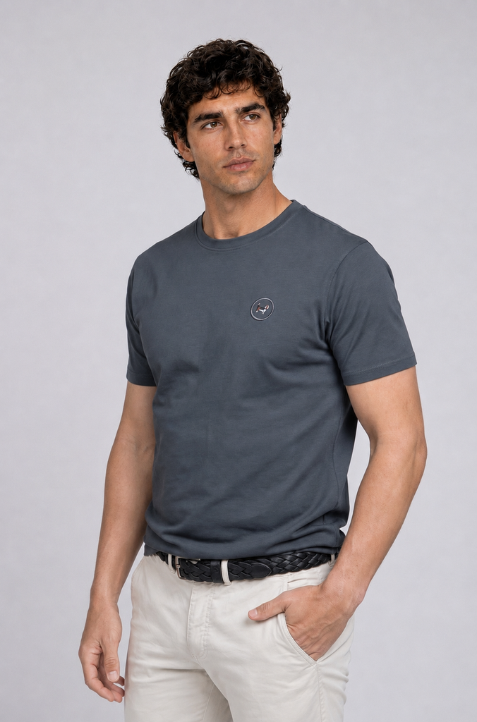 Camiseta desgastada brandon creative gris oscuro
