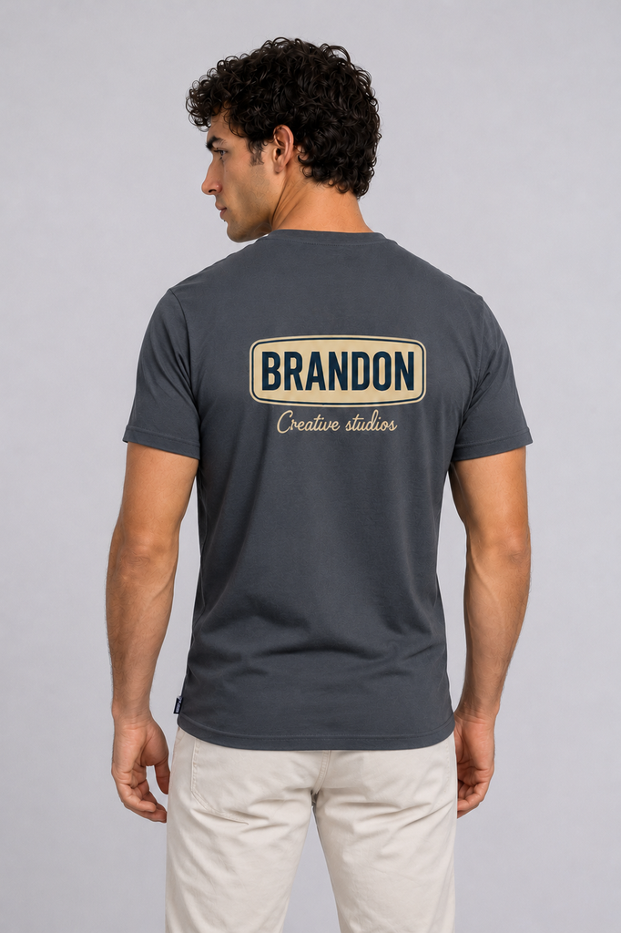 Camiseta desgastada brandon creative gris oscuro