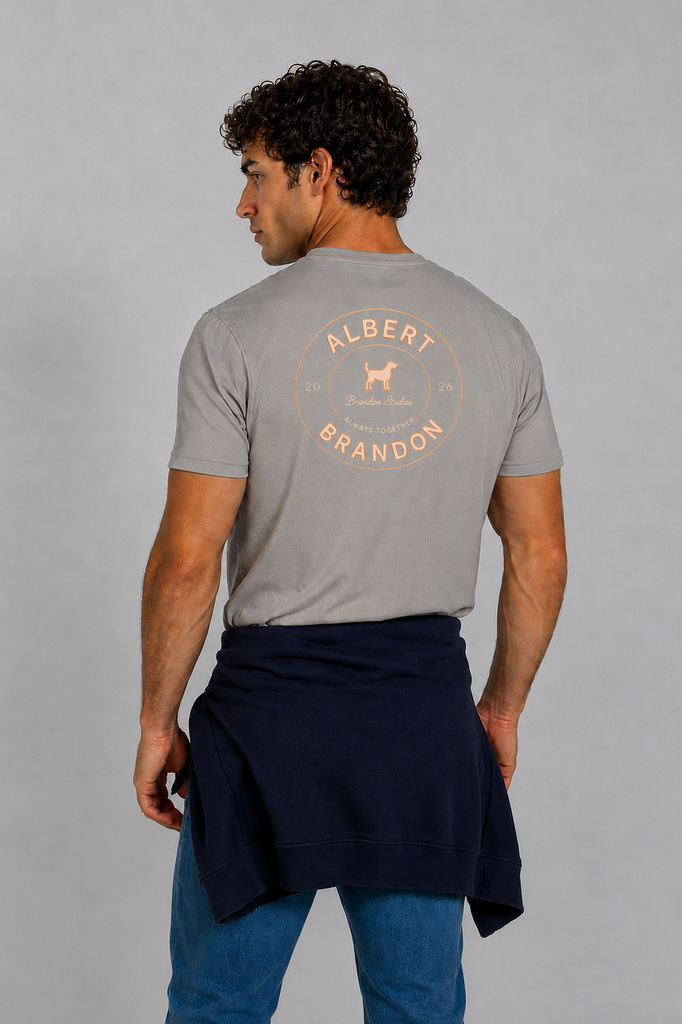 Camiseta brandon studios gris claro
