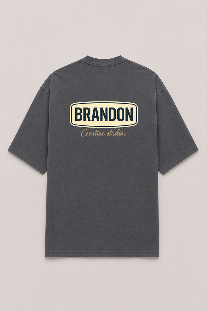 Camiseta desgastada brandon creative gris oscuro