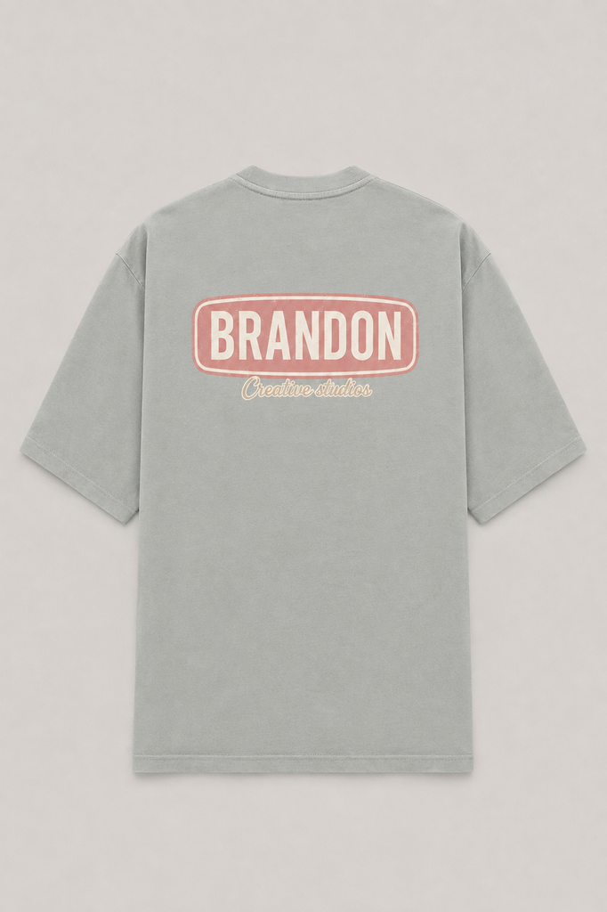 Camiseta desgastada brandon creative gris claro