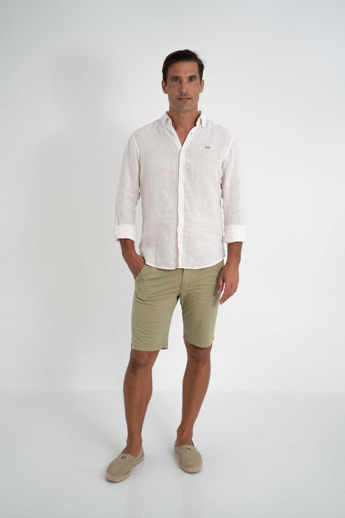 Camisa Milano Premium 100% Lino Crudo