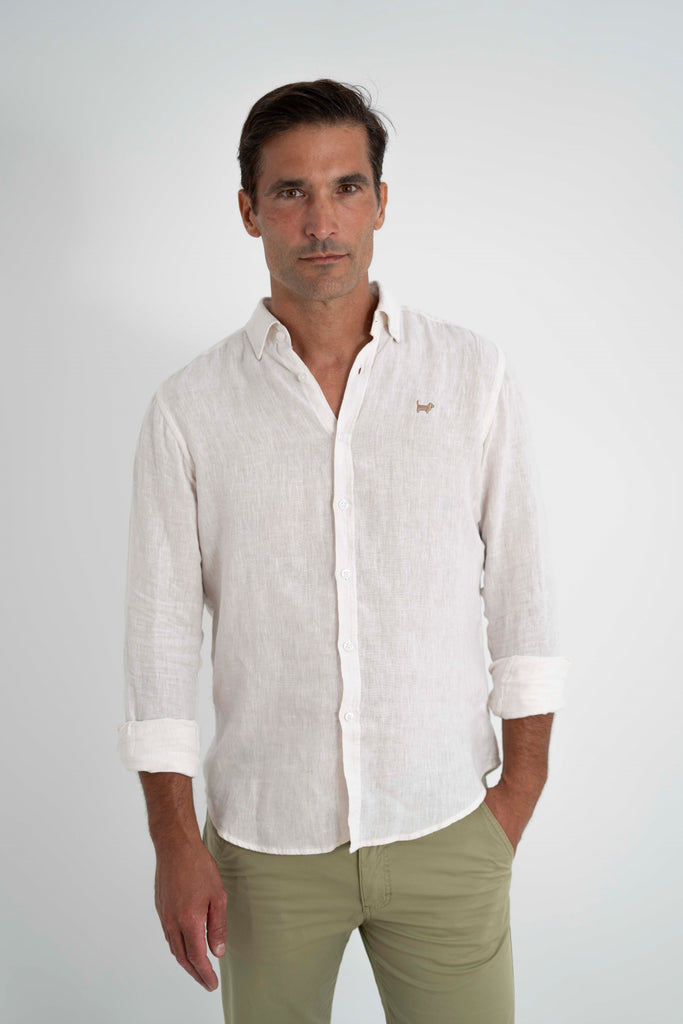 Camisa Milano Premium 100% Lino Crudo