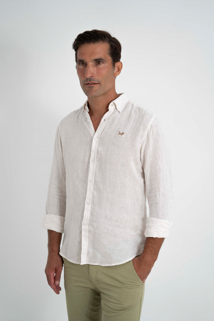 Camisa Milano Premium 100% Lino Crudo