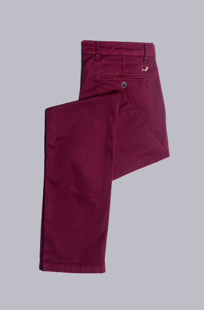 Pantalón Chino Regular Burdeos