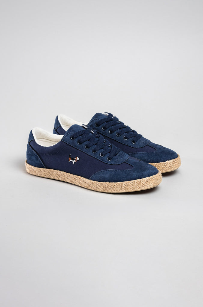 Zapatilla Yute Marino con Cordón