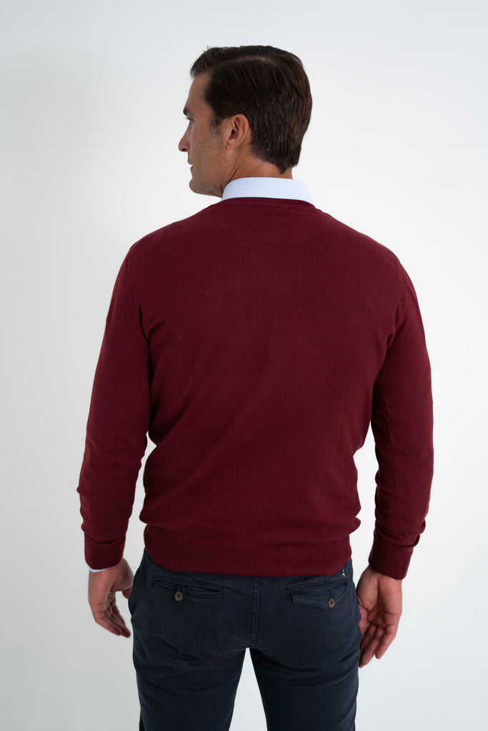 Sueter Liso Granate Cuello Redondo