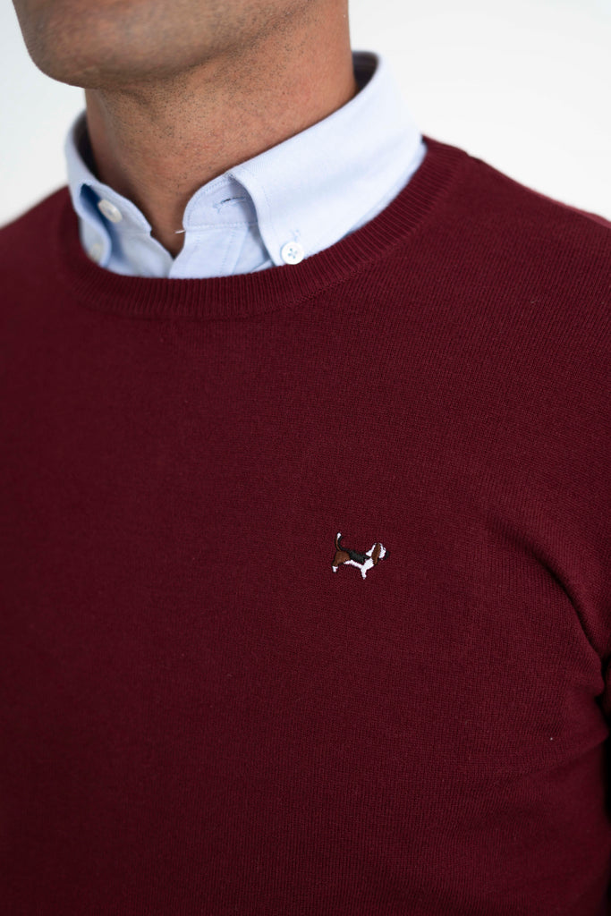Sueter Liso Granate Cuello Redondo