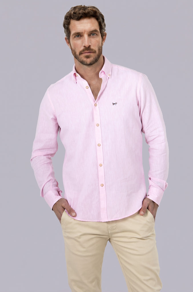 Camisa Lino Sport Rosa