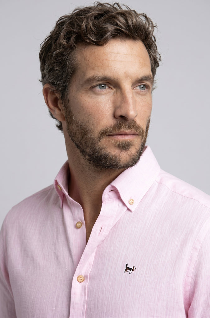Camisa Lino Sport Rosa