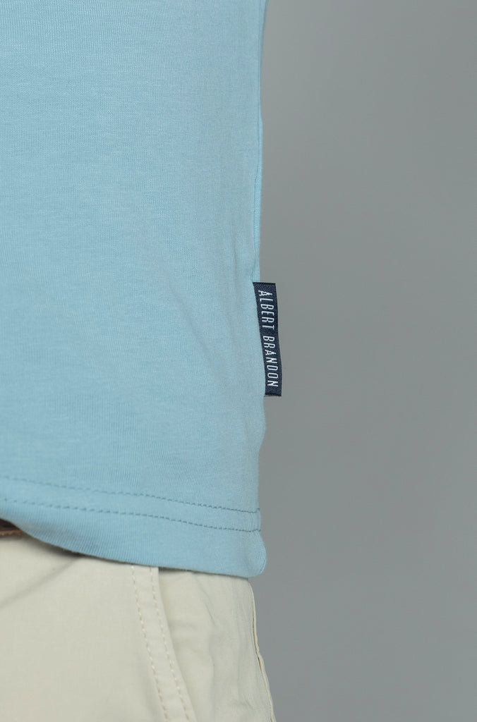 Camiseta Básica Brandon Turquesa Soft