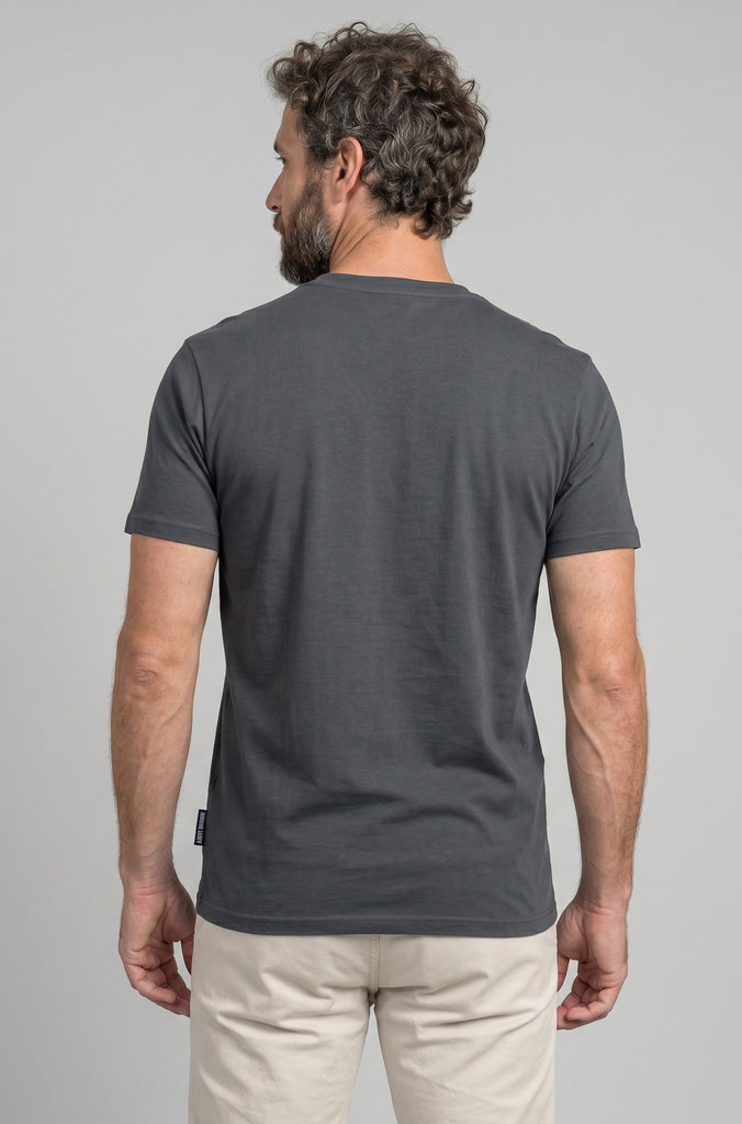 Camiseta Garment Dyed Gris Plomo