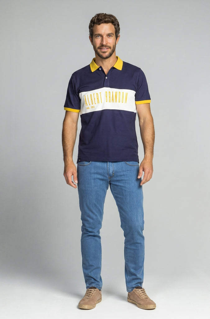 Polo Rugby Marino Combinado
