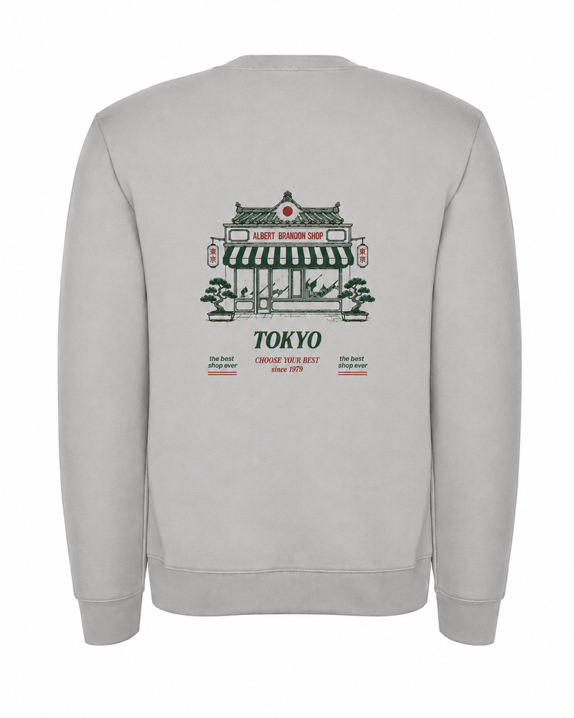 Sudadera Tokyo shop gris piedra
