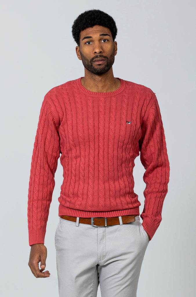 Suéter Cadenas Cuello Redondo Coral