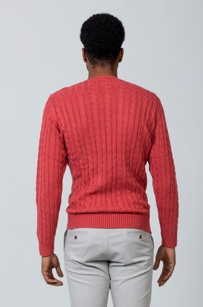 Suéter Cadenas Cuello Redondo Coral