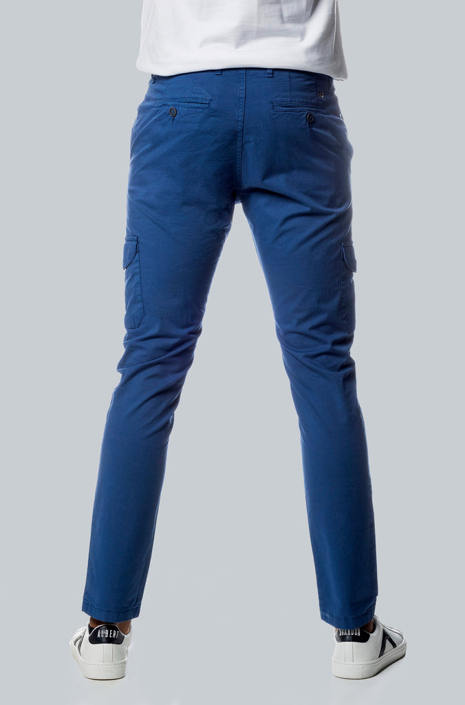 Pantalón Largo Cargo Slim Índigo