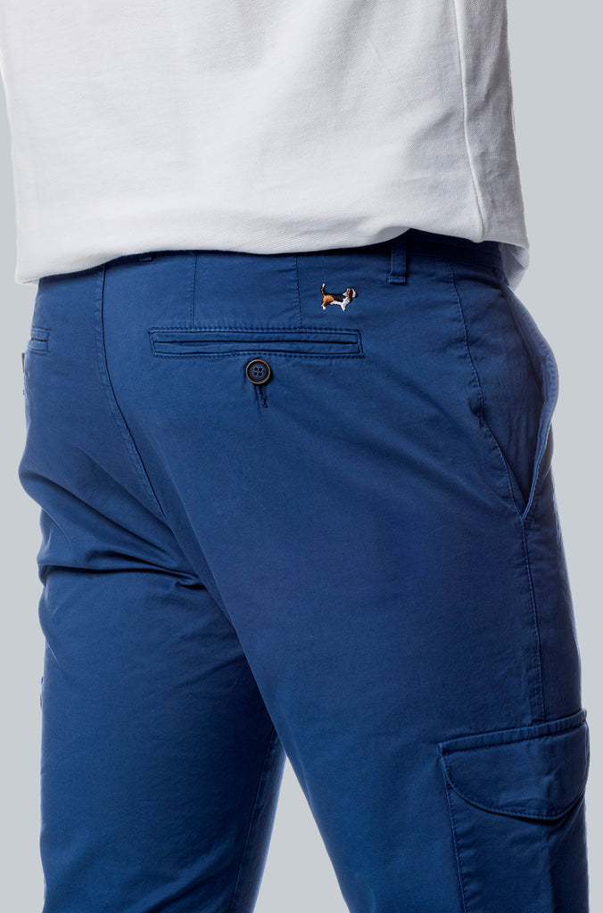 Pantalón Largo Cargo Slim Índigo